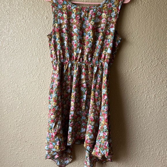 Pink and Blue Smocked Mini Sundress - Picture 1 of 4